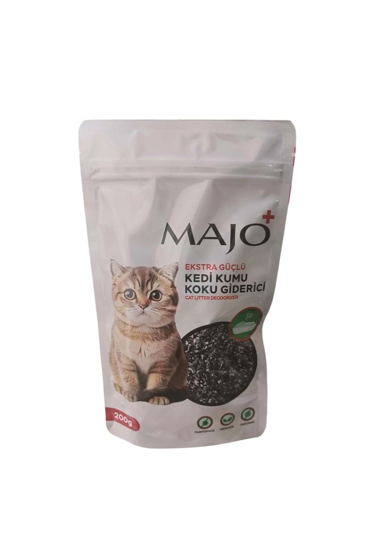 Majo Kedi Kumu Koku Giderici Extra Güçlü Aktif Karbon 200 Gr