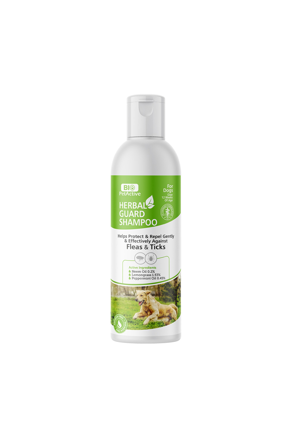 Bio Petactive Herbal Guard Köpek Şampuanı Pire Kene Koruyucu Antiseptik Neem Yağlı 250 Ml