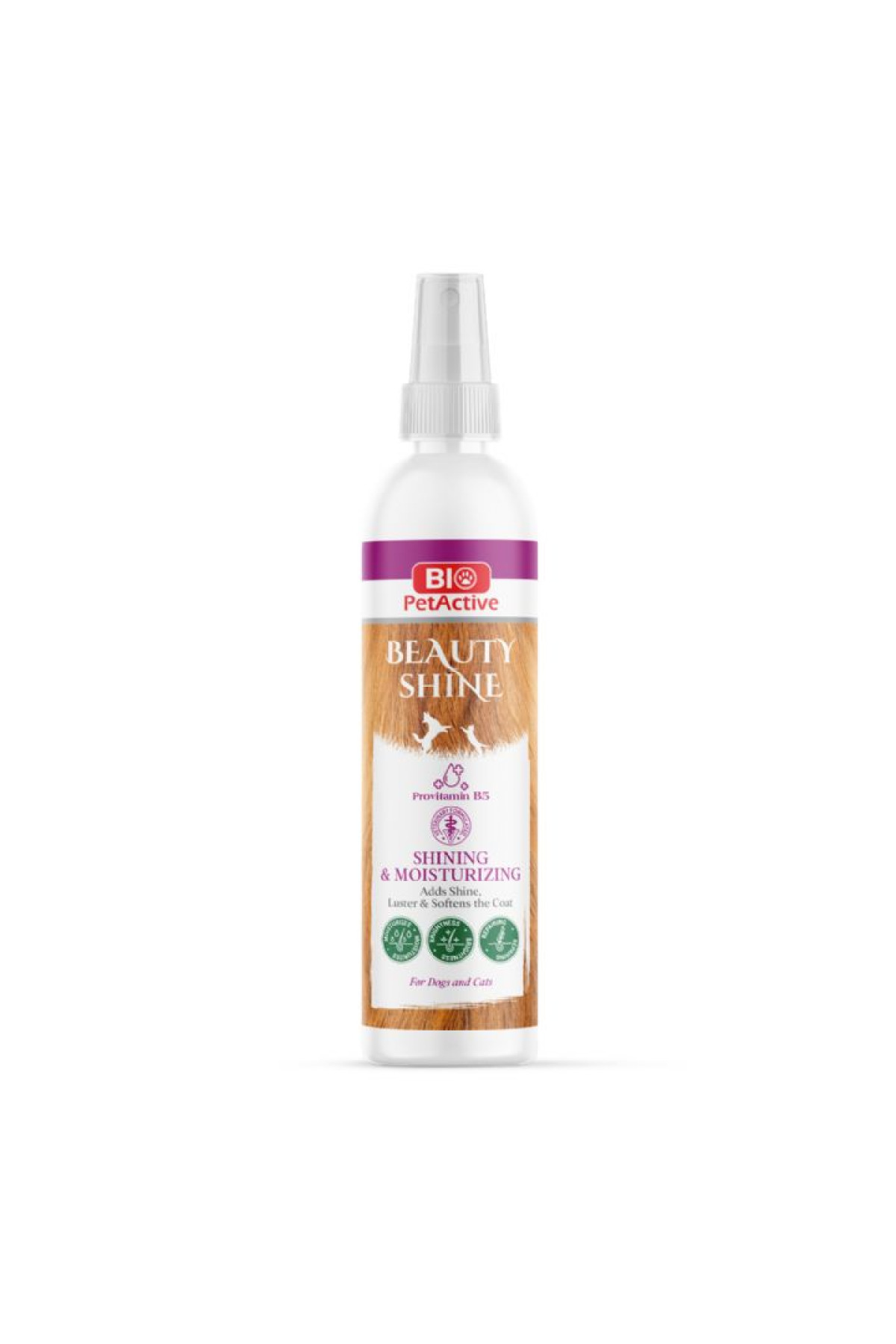 Bio Petactive Beauty Shine Kedi Köpek Tüy Parlatıcı Kıtık Açıcı Bakım Spreyi 100 Ml