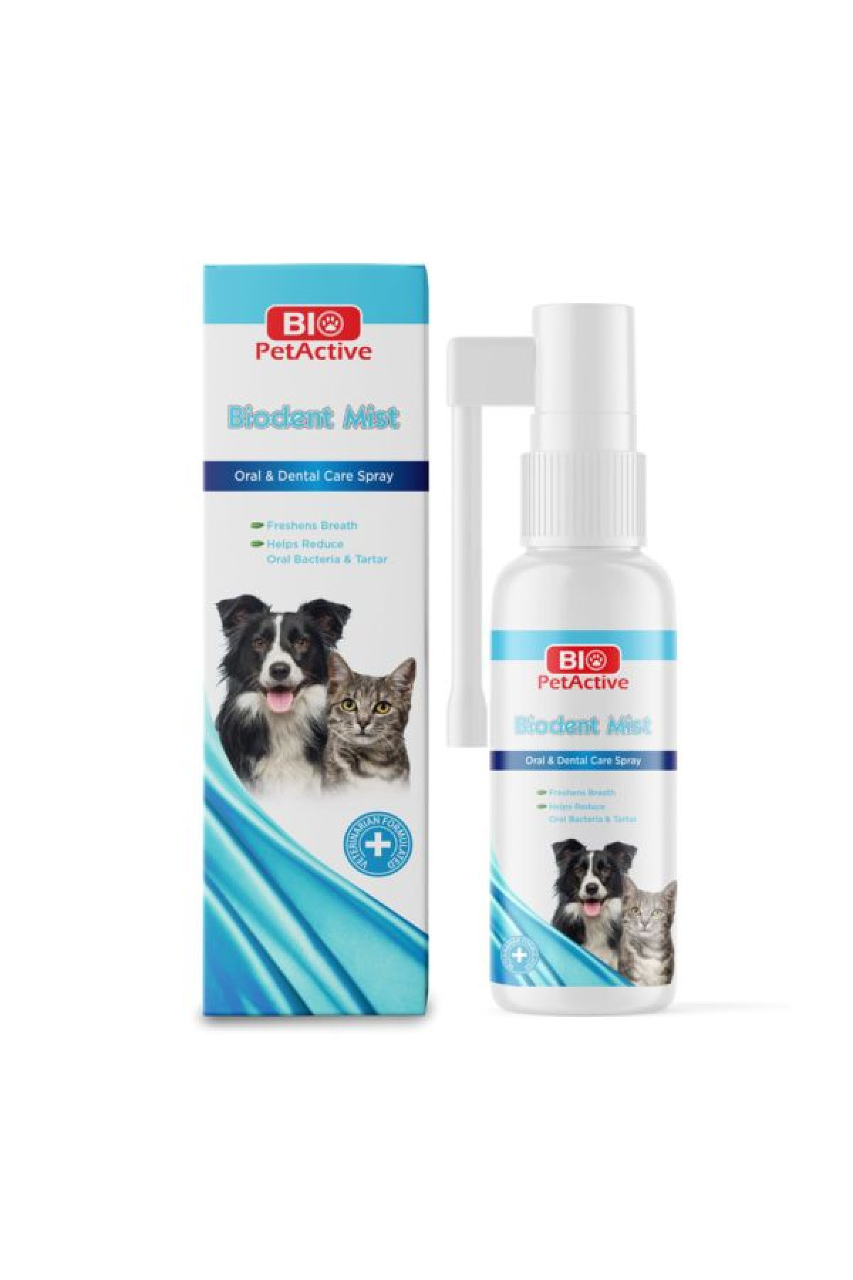 Bio Petactive Biodent Mist Kedi Köpek Ağız Bakım Spreyi Diş Taşı ve Kötü Koku Önleyici 50 Ml