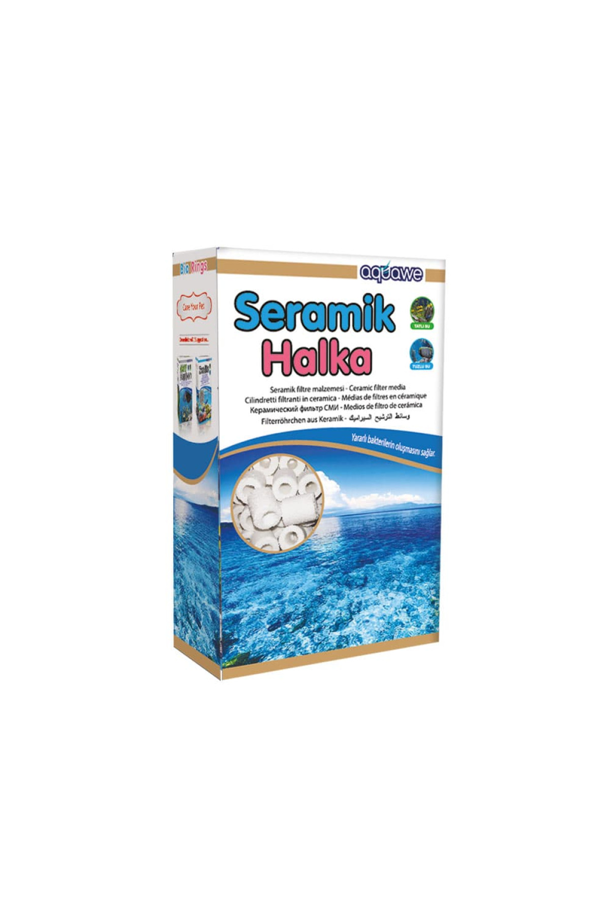 Aquawe Akvaryum Seramik Halka Filtre Malzemesi 350 Gr Biyolojik Filtrasyon Bakteri Yatağı