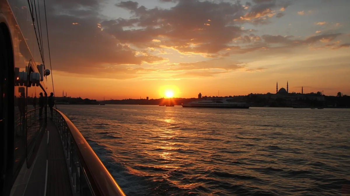 Bosphorus & Golden Horn Sunset Yacht Cruise in Istanbul with Guide